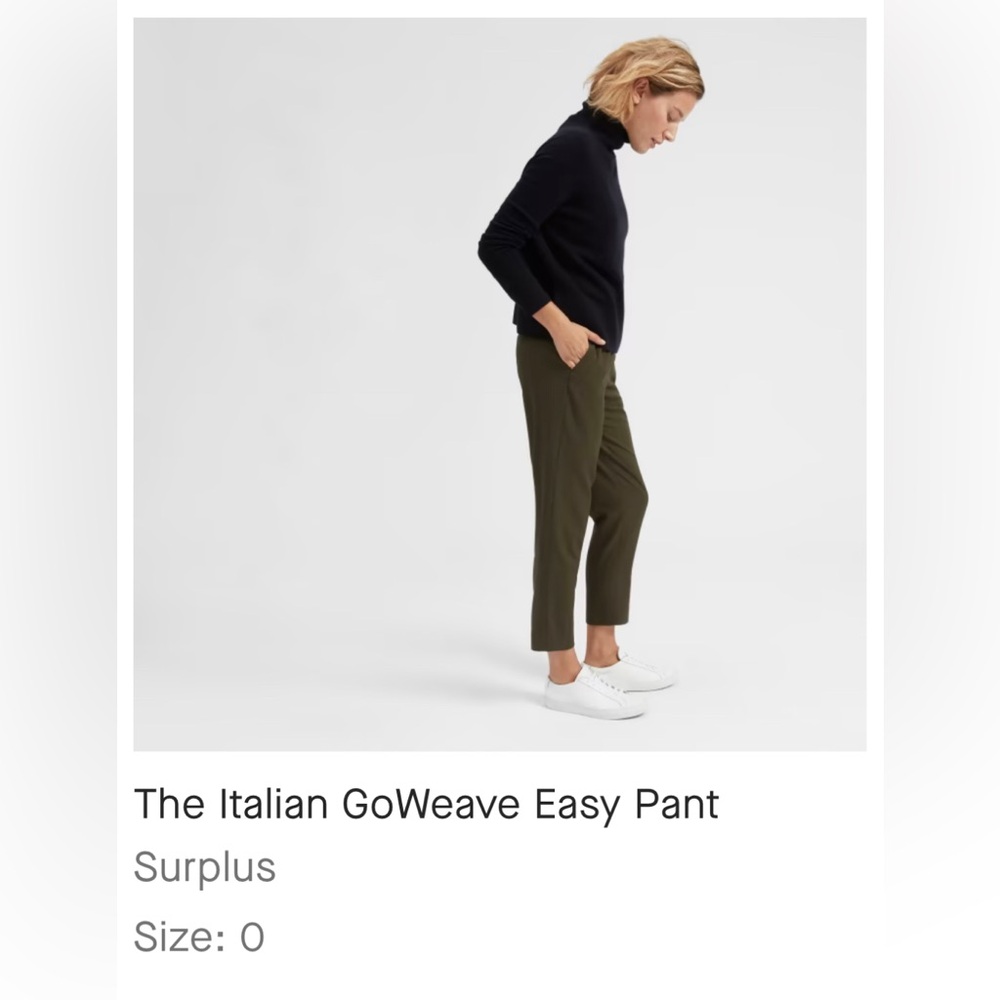 Everlane Italian GoWeave Easy Pants - size 0